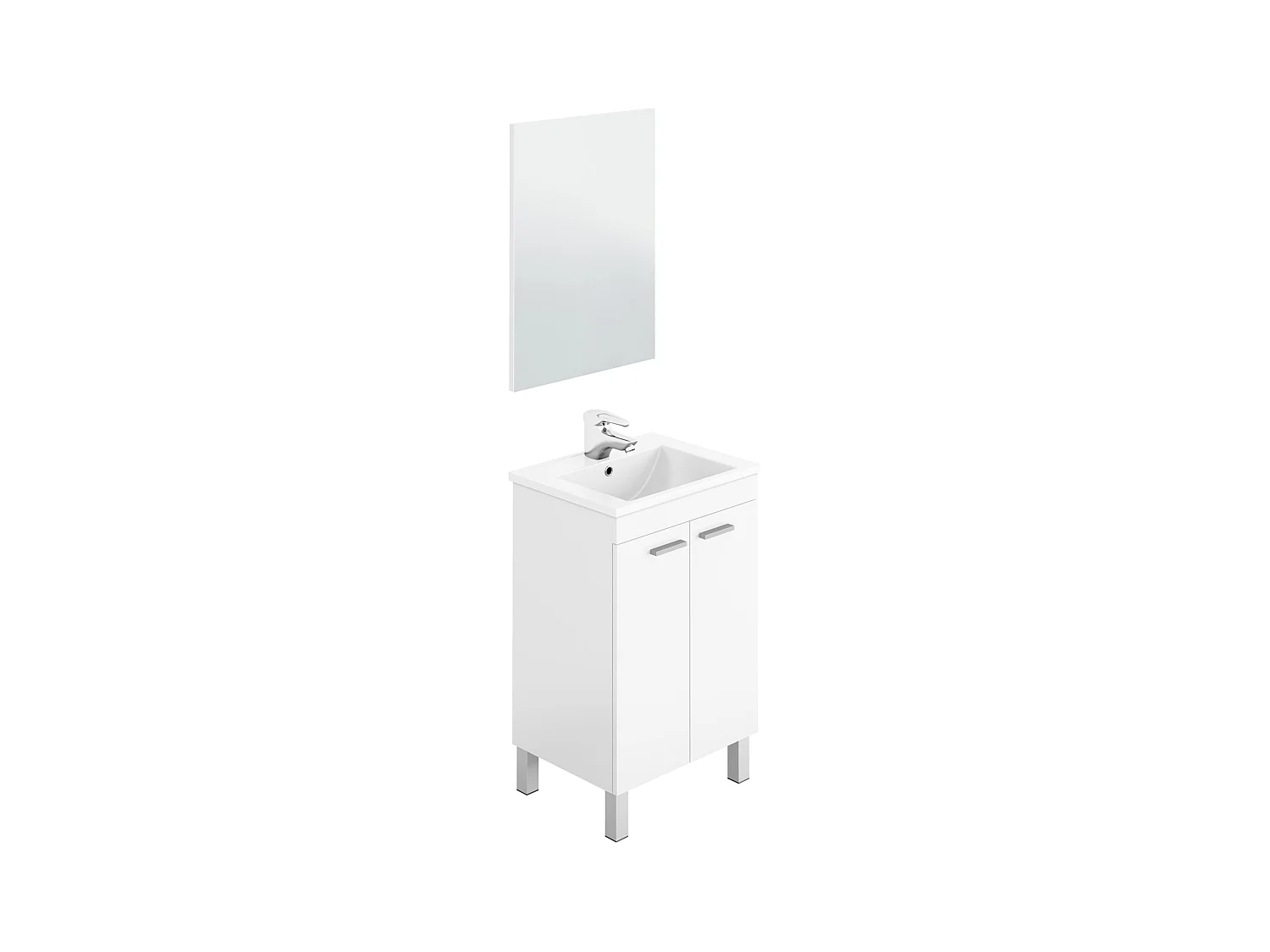 Mueble de baño con lavabo y espejo Koncept