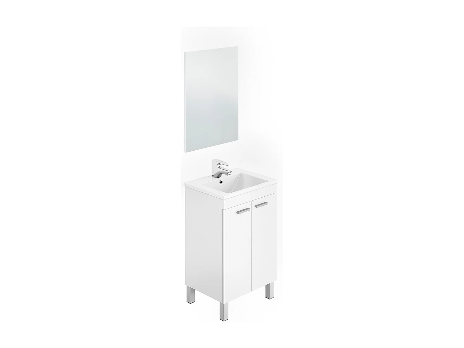 Mueble de baño con lavabo y espejo Koncept