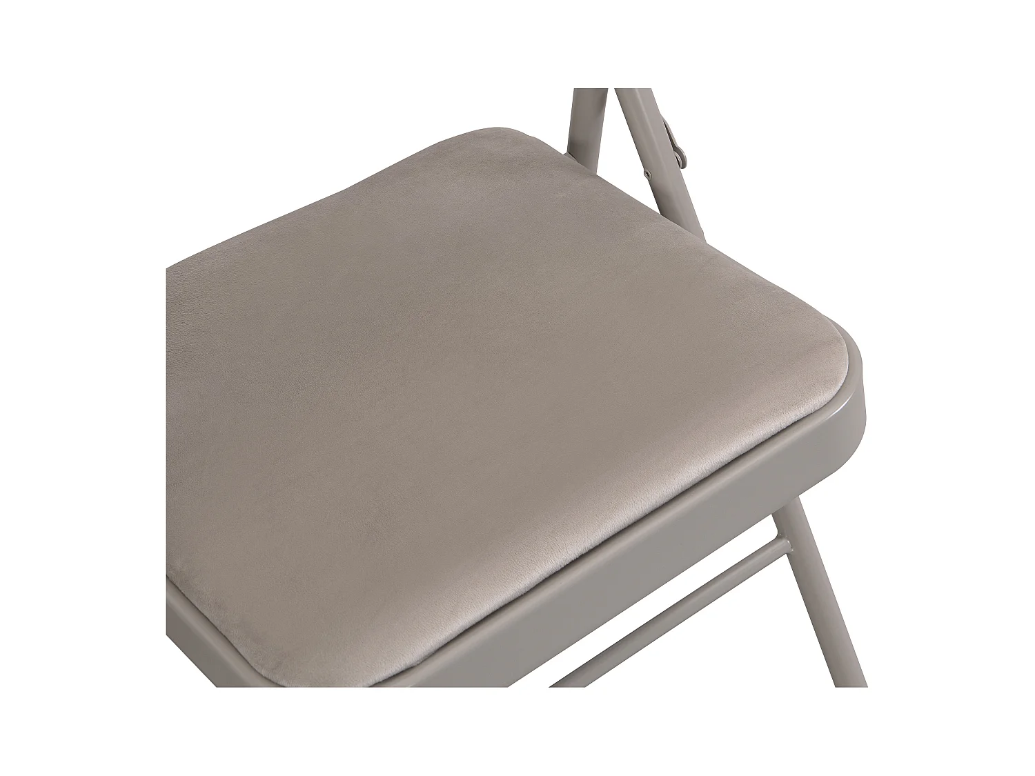 Klappstuhl 2er-Set - Samt & Metall - Taupe - ORTENSIA