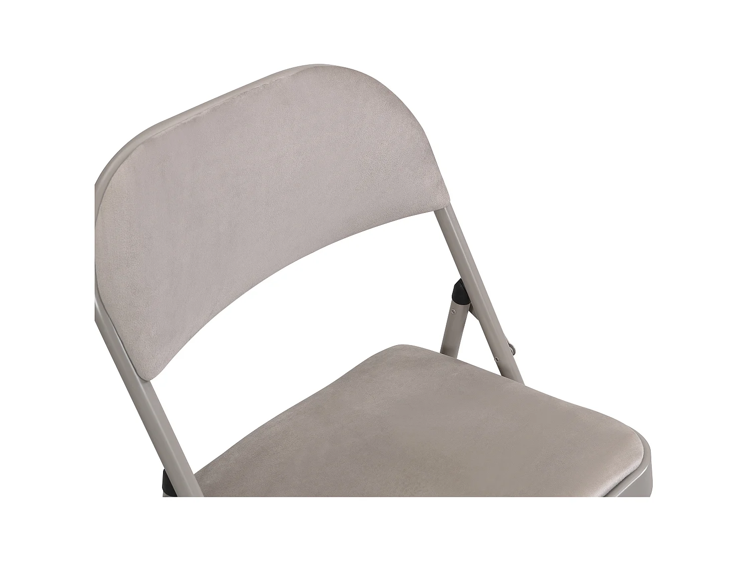 Klappstuhl 2er-Set - Samt & Metall - Taupe - ORTENSIA