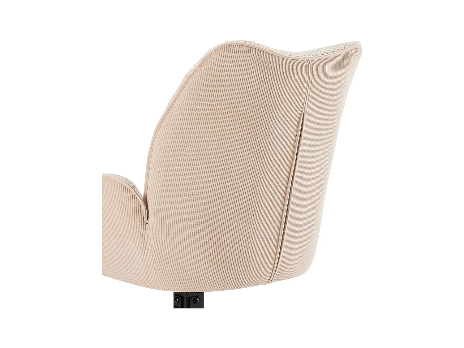 Set van 6 eetkamerstoelen - 360° draaibaar - sherpa stof - Wit