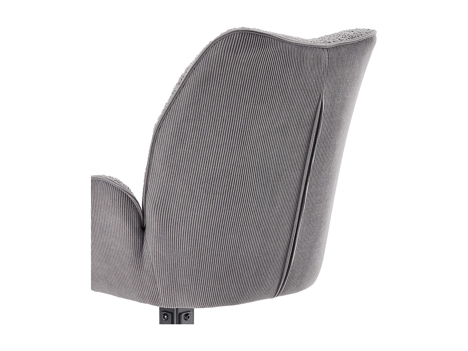 Lot de 4 Chaises de salle à manger - pivotant à 360° - tissu en sherpa - Gris