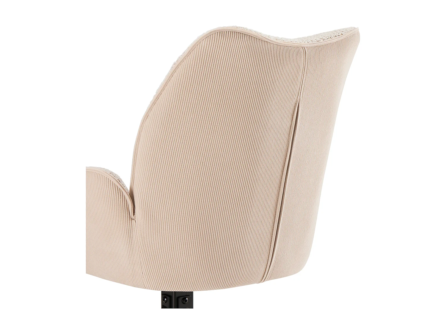 Lot de 2 Chaises de salle à manger - pivotant à 360° - tissu en sherpa - Blanc