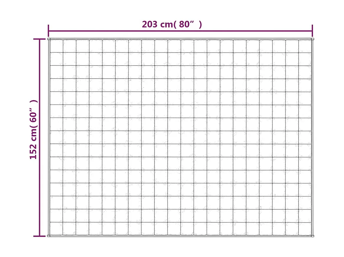 Couverture lestée Bleu 152x203 11 kg Tissu