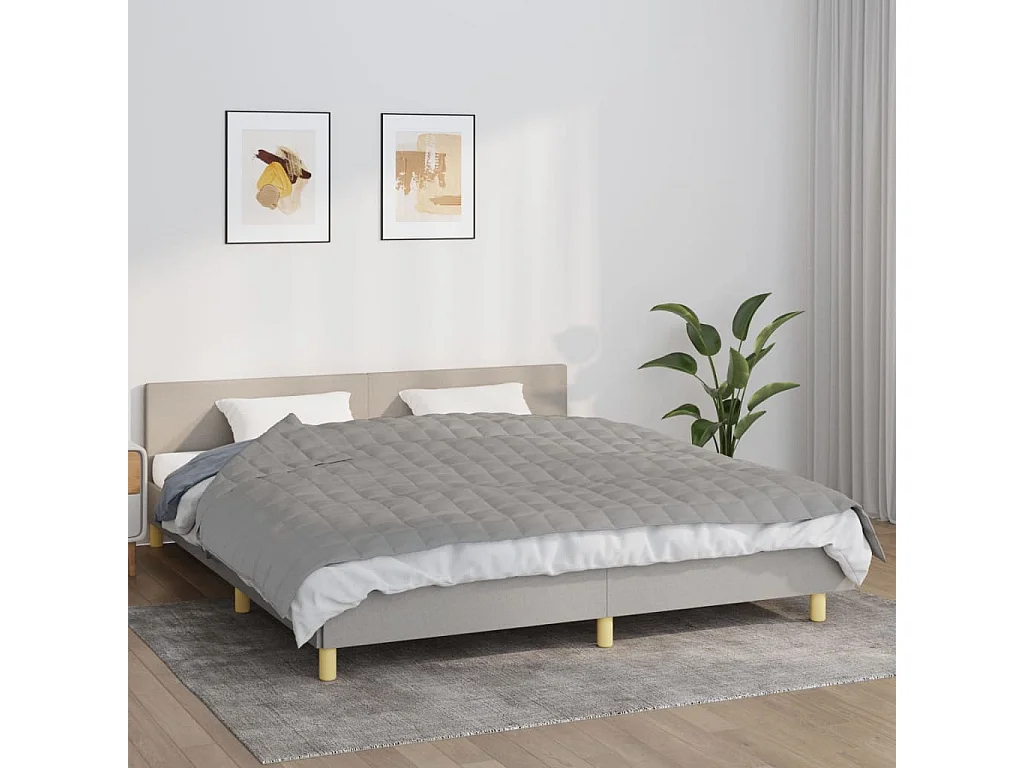 Couverture lestée Gris 155x220 7 kg Tissu