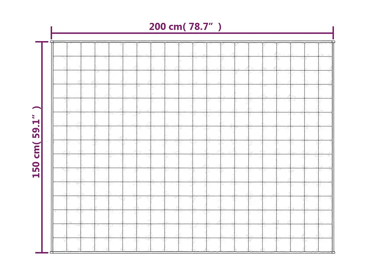 Couverture lestée Bleu 150x200 7 kg Tissu