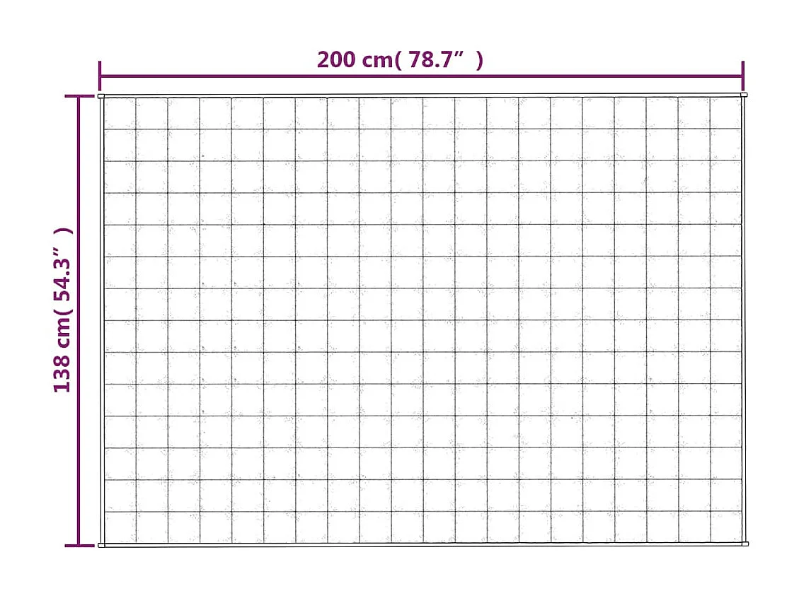 Couverture lestée Gris 138x200 10 kg Tissu