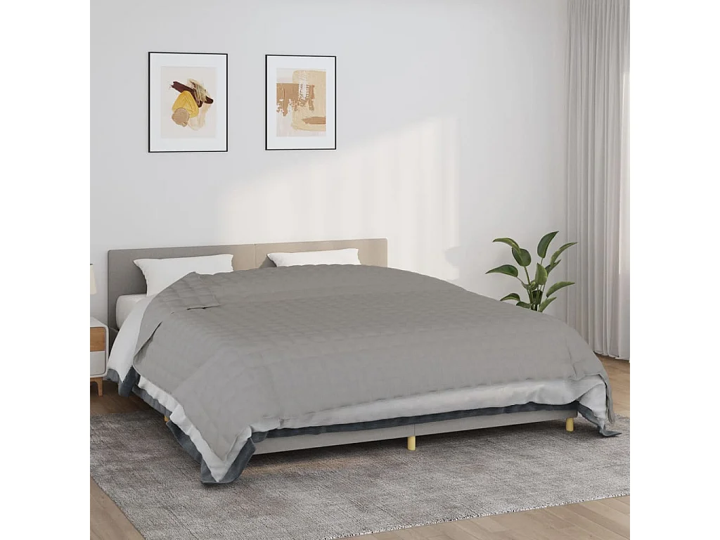 Couverture lestée Gris 235x290 15 kg Tissu