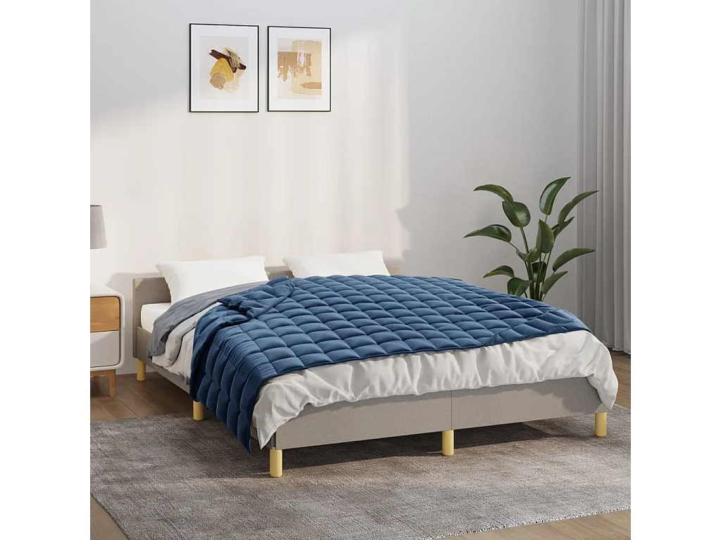 Couverture lestée Bleu 152x203 7 kg Tissu