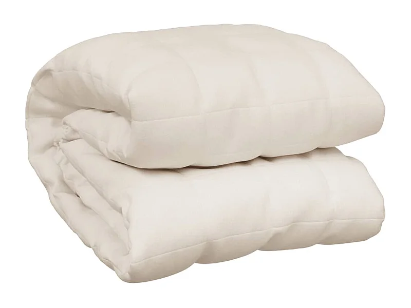 Couverture lestée Crème clair 220x240 11 kg Tissu
