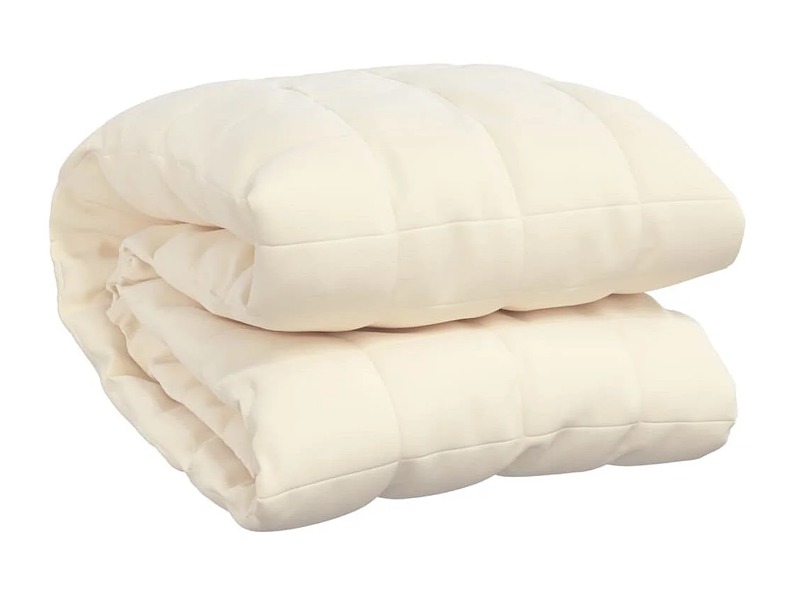 Couverture lestée Crème clair 152x203 7 kg Tissu