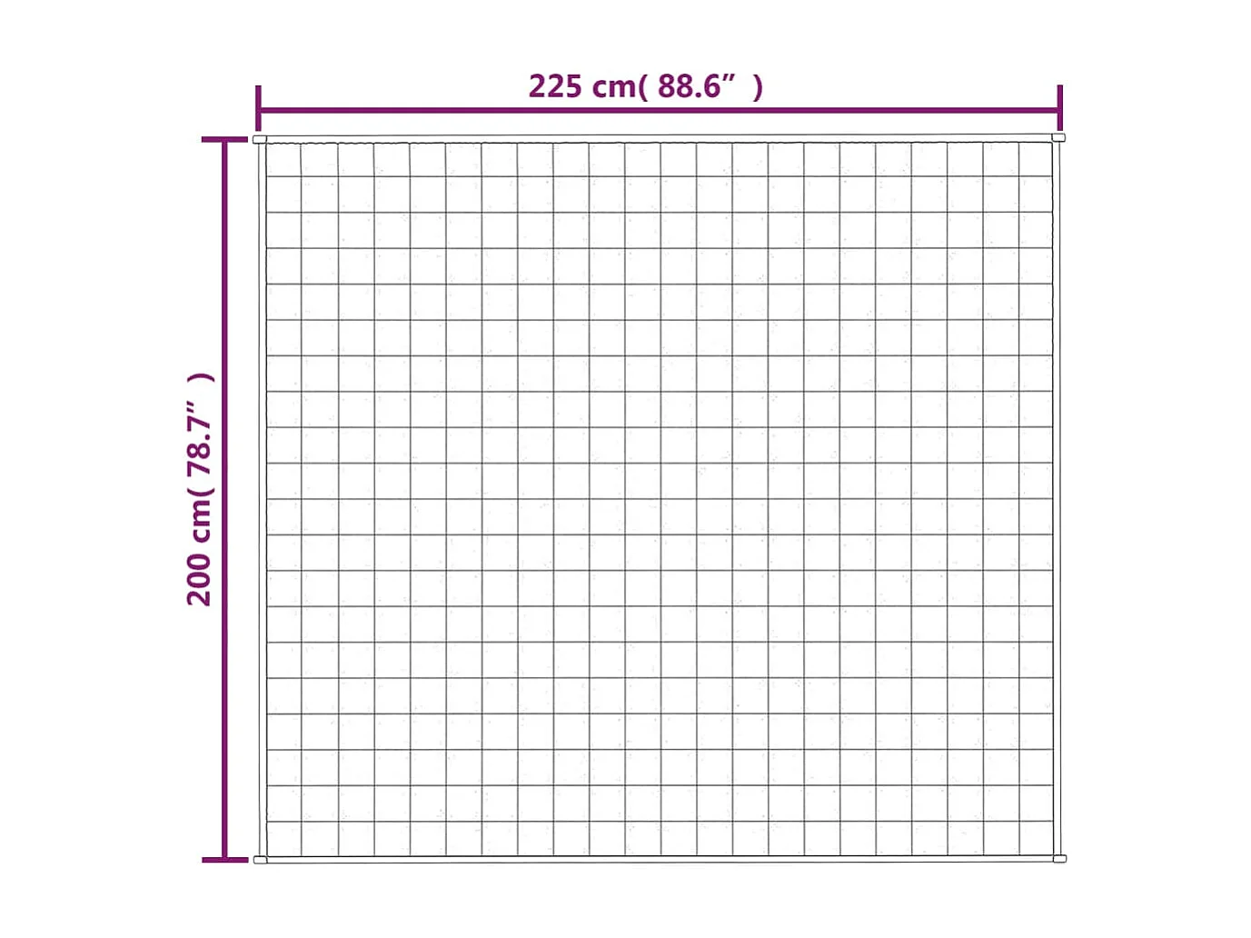 Couverture lestée Gris 200x225 13 kg Tissu