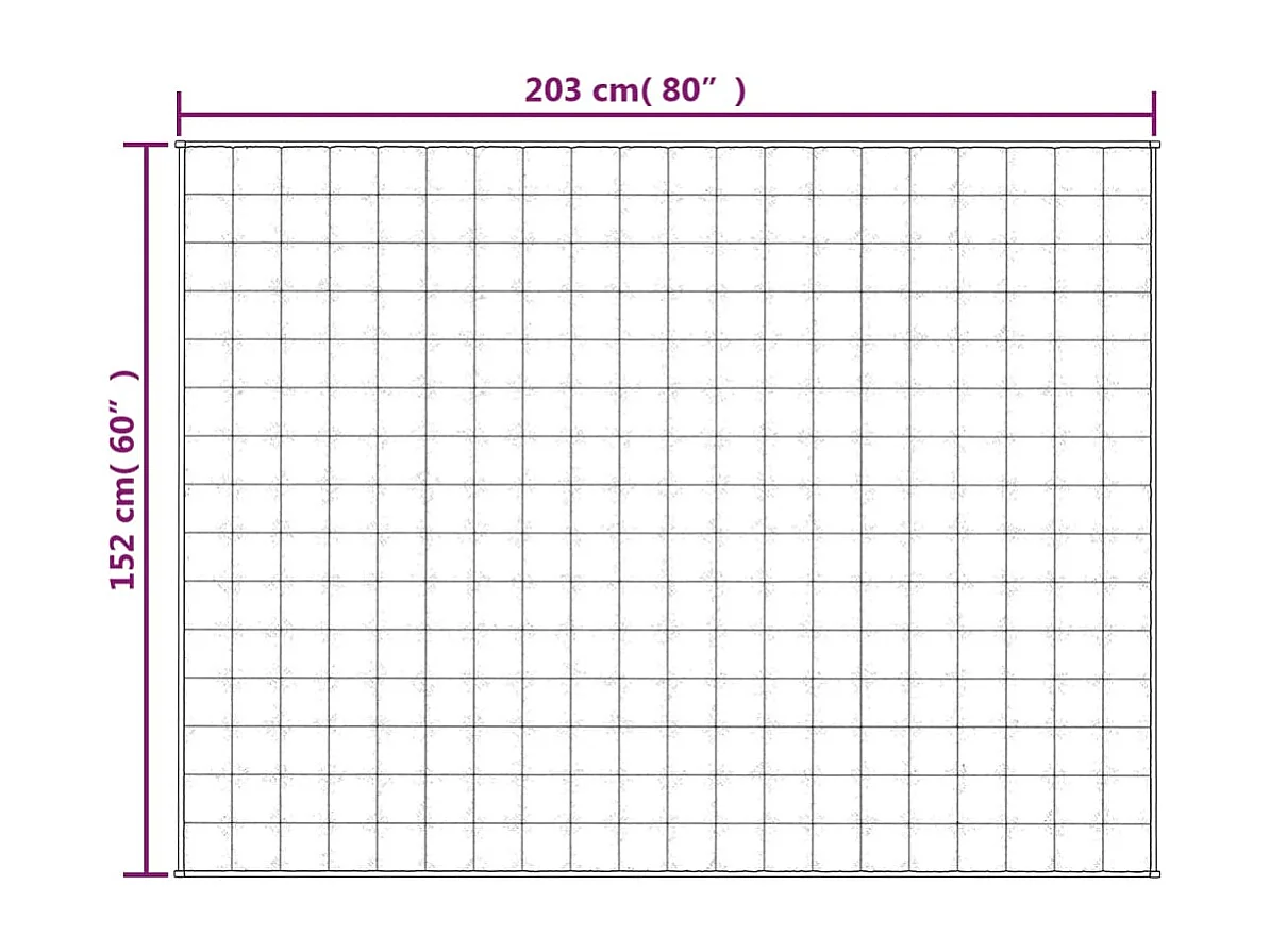 Couverture lestée Gris 152x203 7 kg Tissu