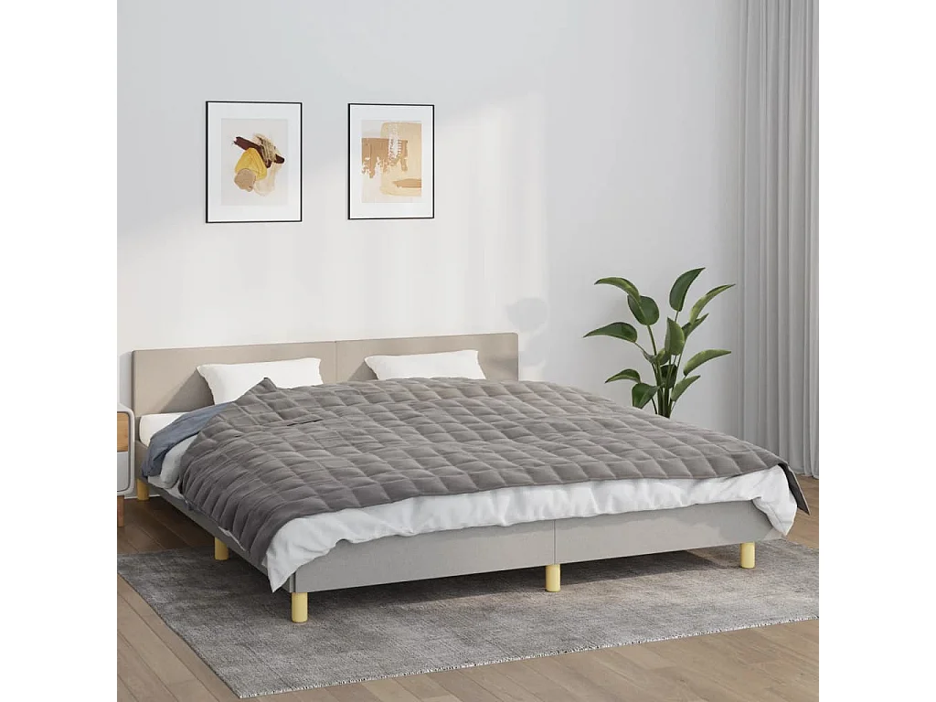 Couverture lestée Gris 155x220 11 kg Tissu