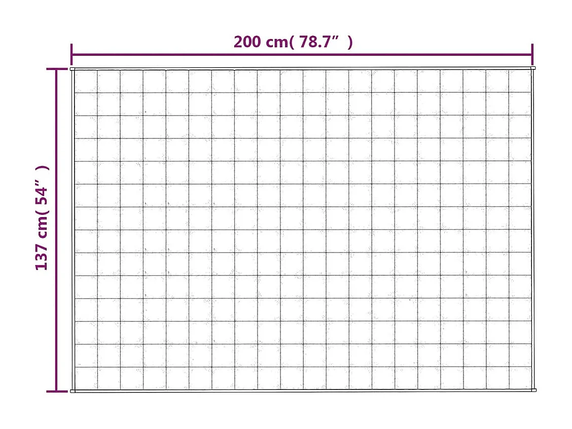 Couverture lestée Gris 137x200 6 kg Tissu