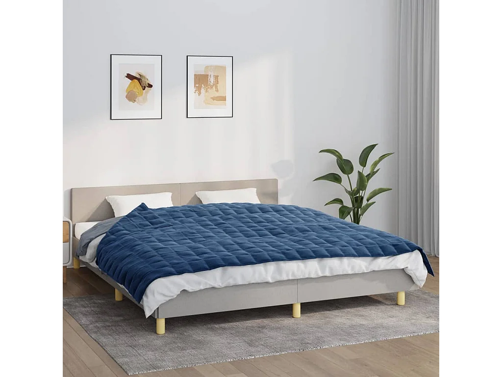 Couverture lestée Bleu 155x220 11 kg Tissu