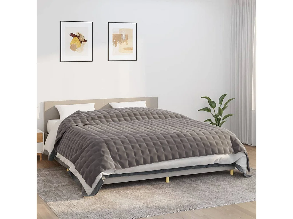 Couverture lestée Gris 220x260 11 kg Tissu