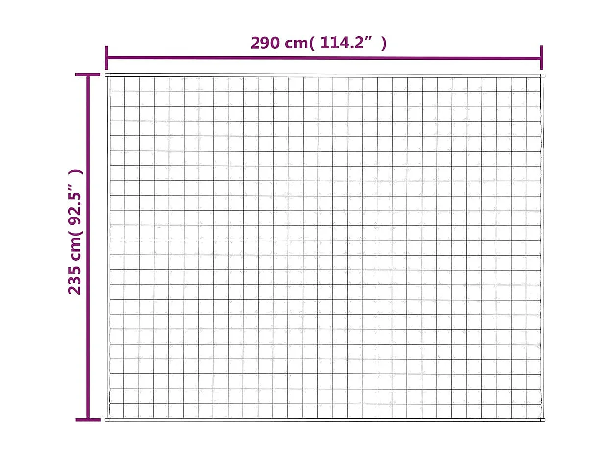 Couverture lestée Crème clair 235x290 15 kg Tissu