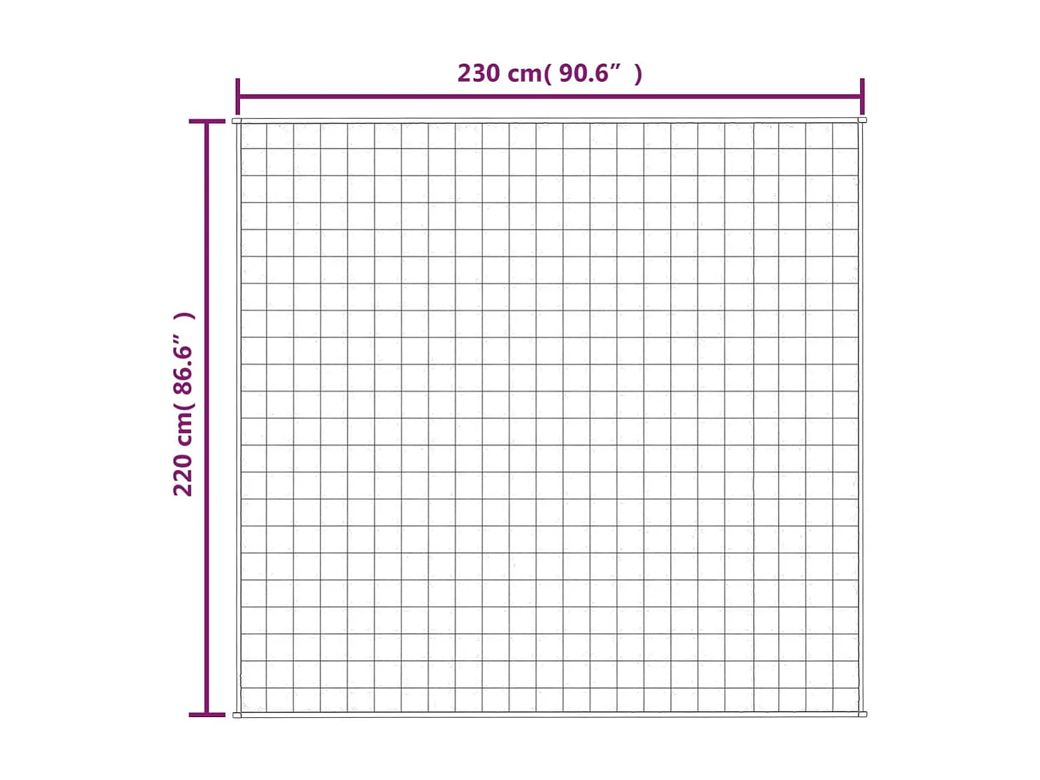 Couverture lestée Crème clair 220x230 15 kg Tissu