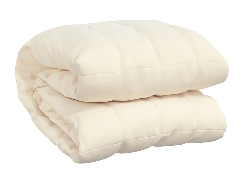 Couverture lestée Crème clair 220x230 15 kg Tissu