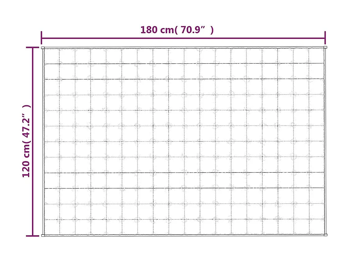 Couverture lestée Crème clair 120x180 5 kg Tissu