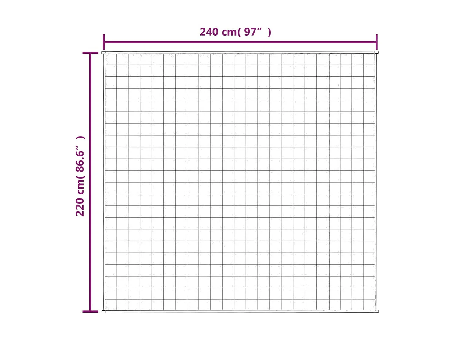 Couverture lestée Crème clair 220x240 11 kg Tissu