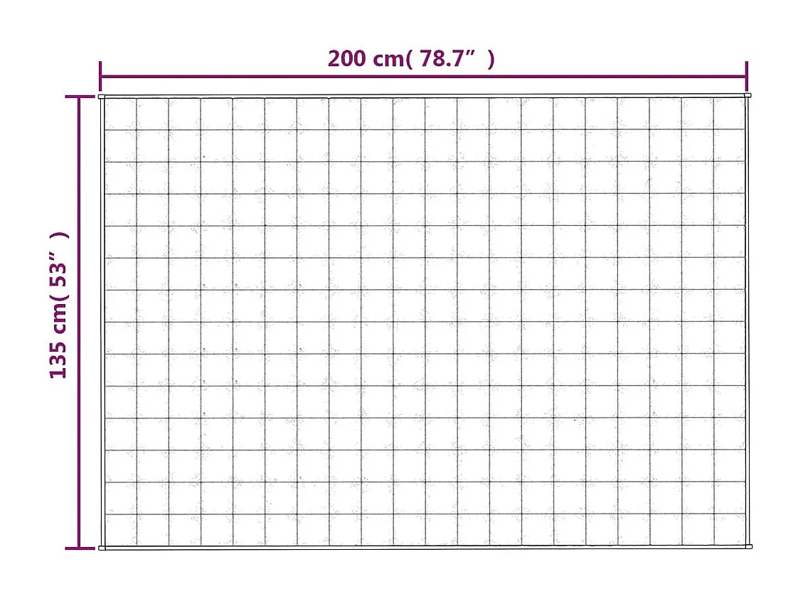 Couverture lestée Gris 135x200 6 kg Tissu