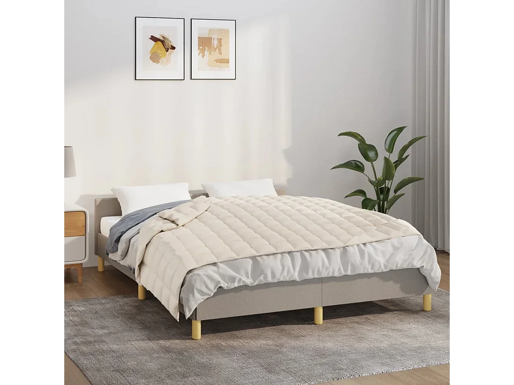 Couverture lestée Crème clair 138x200 6 kg Tissu