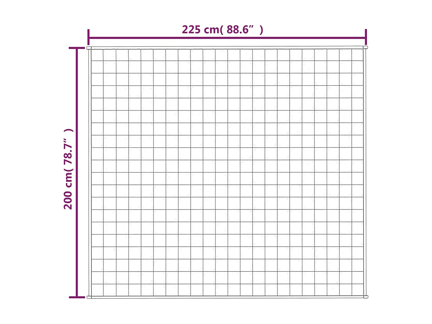 Couverture lestée Gris 200x225 9 kg Tissu