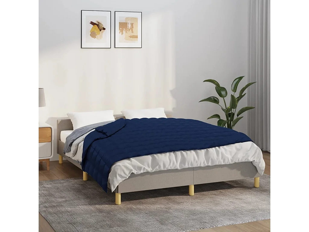 Couverture lestée Bleu 140x200 10 kg Tissu