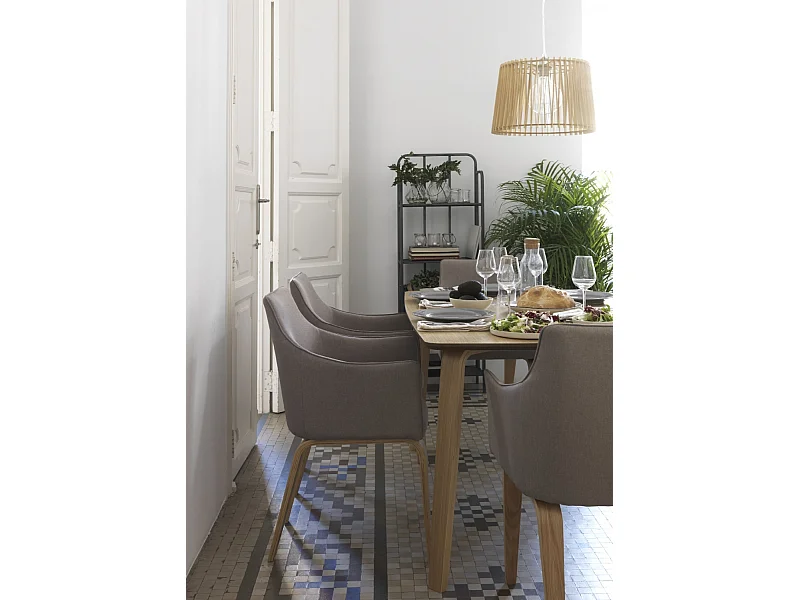 Sillón madera tapizado