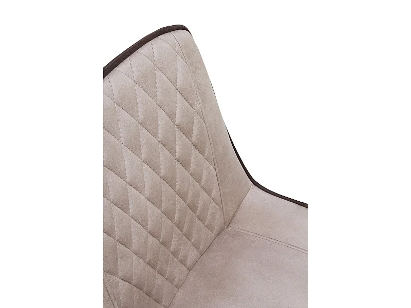 Lot de 2 chaises rembourrées bicolores avec pieds métalliques noirs