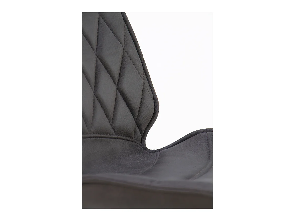 2er-Pack dunkelgraue Polsterstühle mit schwarzen Metallbeinen