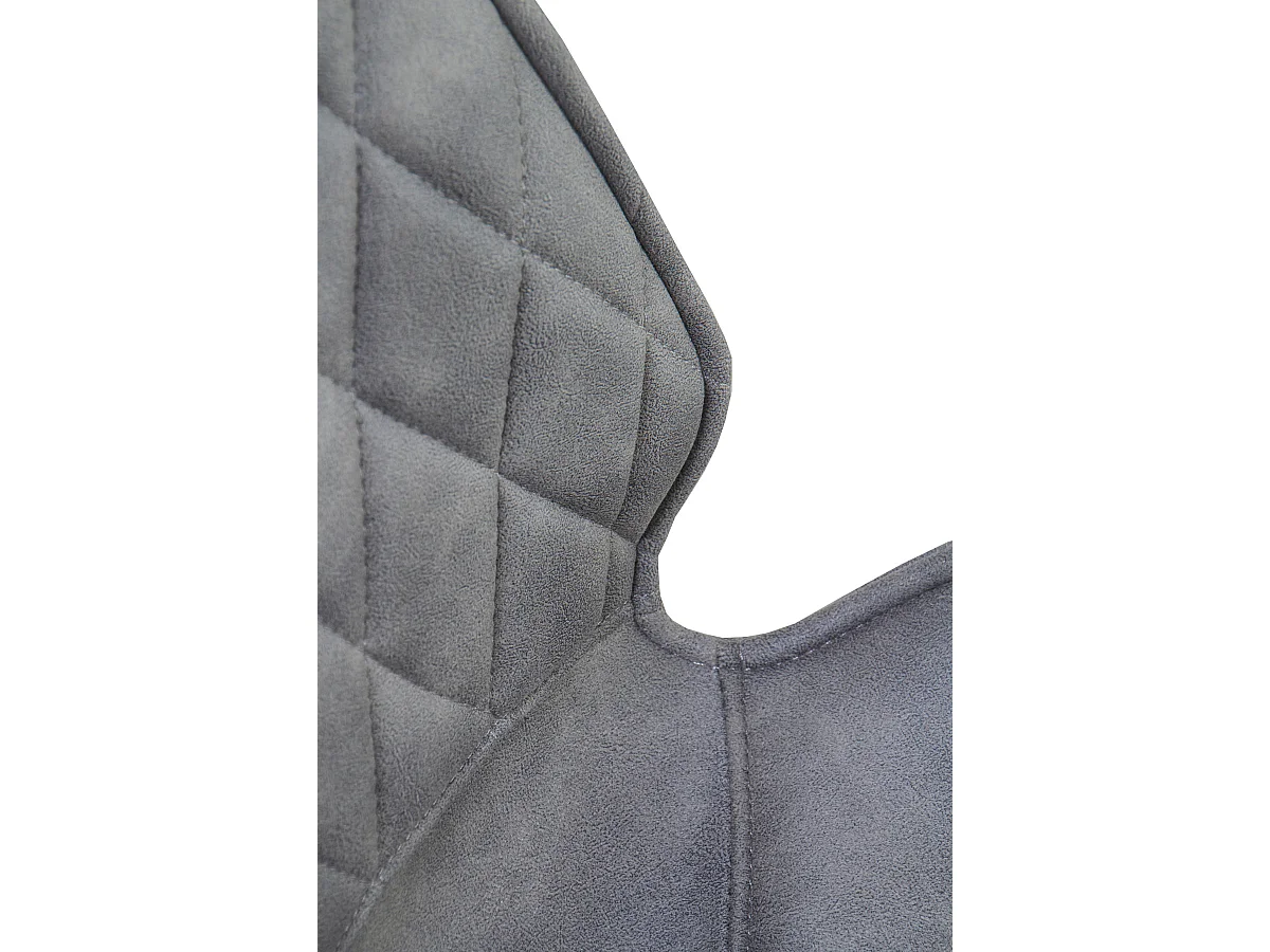 Lot de 2 chaises rembourrées gris clair avec pieds métalliques noirs