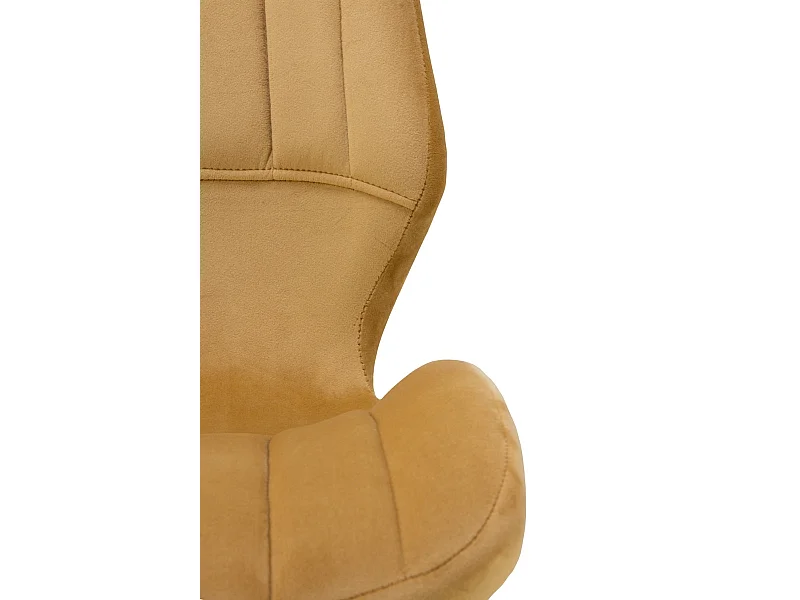 Lot de 2 chaises rembourrées  moutarde avec pieds métalliques noirs