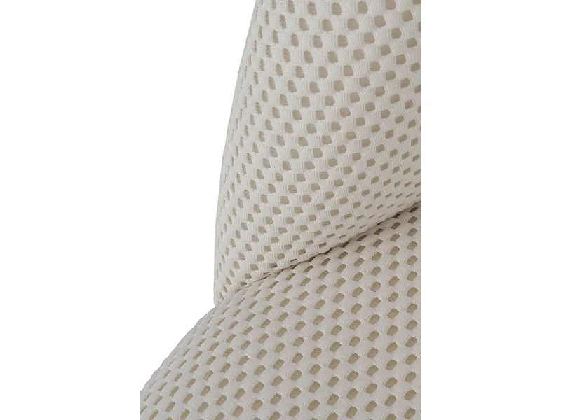 Lot de 4 chaises nid d'abeille tapissées en blanc