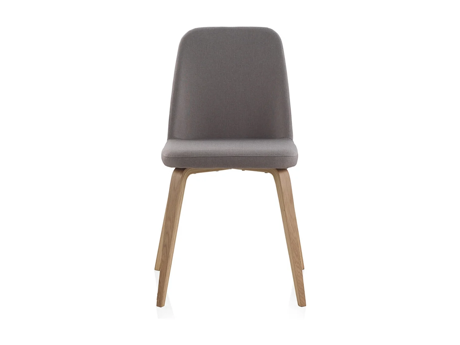 Lot de 2 chaises en bois rembourrées grises