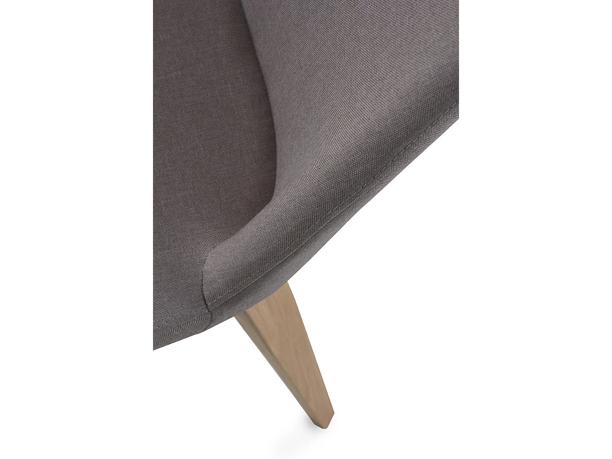 Pack 2 sillas madera tapizada en gris