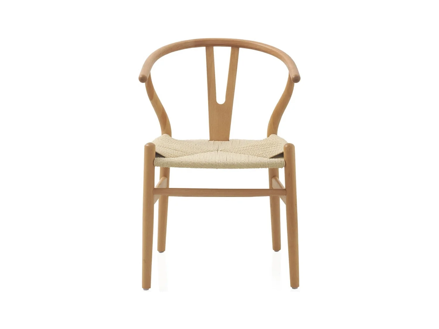 Pack 4 sillones madera de haya con asiento trenzado