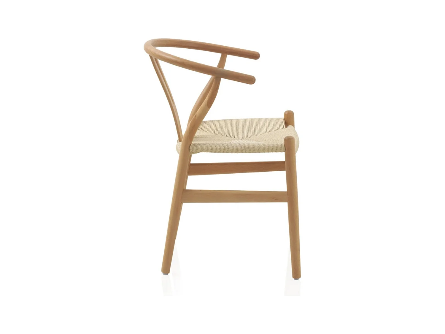 Pack 4 sillones madera de haya con asiento trenzado