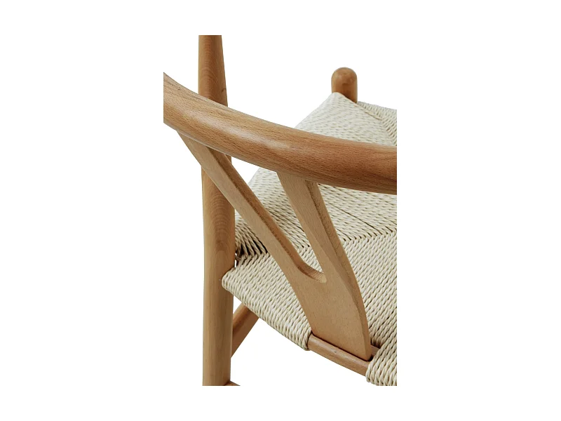 Pack 4 sillones madera de haya con asiento trenzado