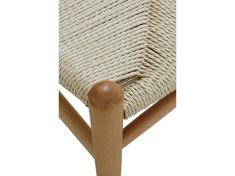 Pack 4 sillones madera de haya con asiento trenzado