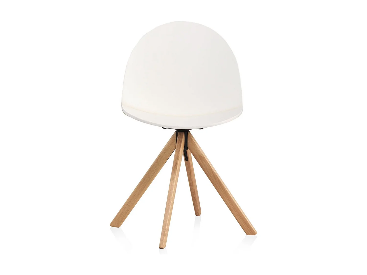 Pack 2 sillas madera lacada blanca giratoria