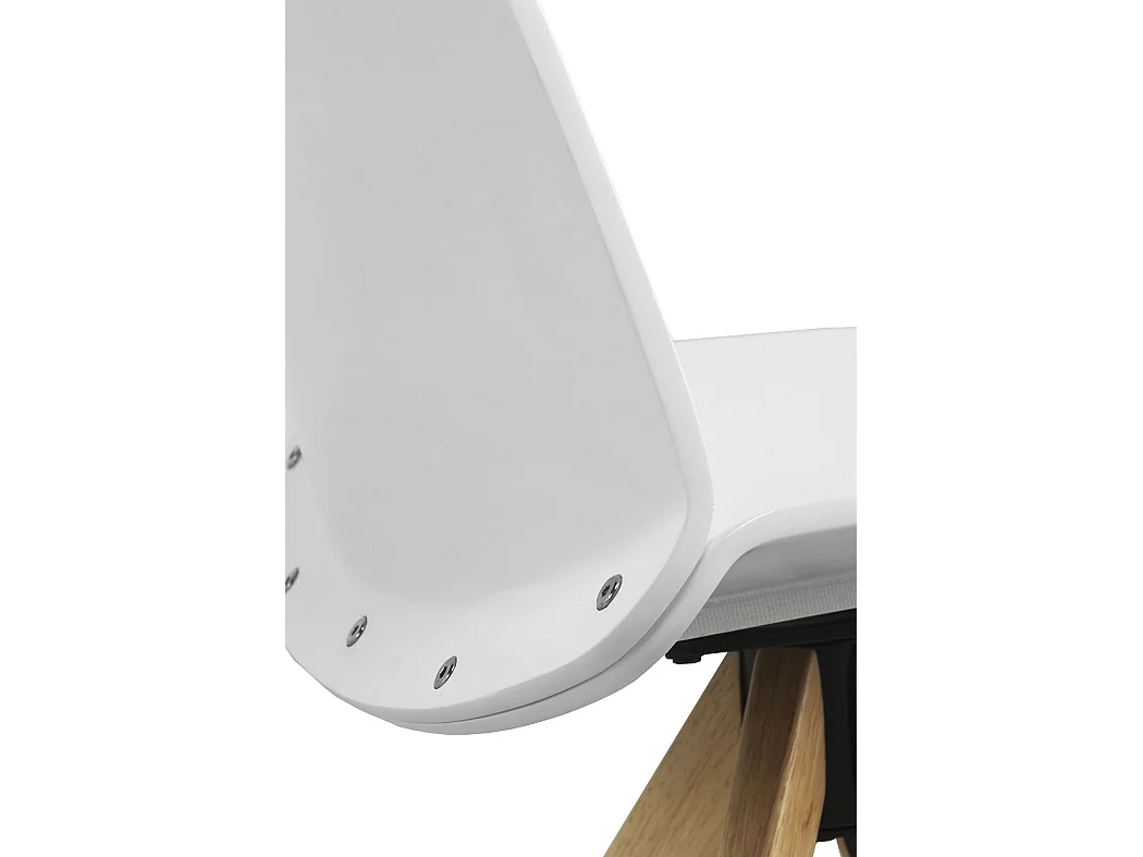 Pacote 2 cadeiras giratórias em madeira lacada a branco