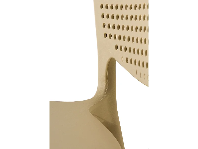 Lot de 4 chaises pp couleur camel