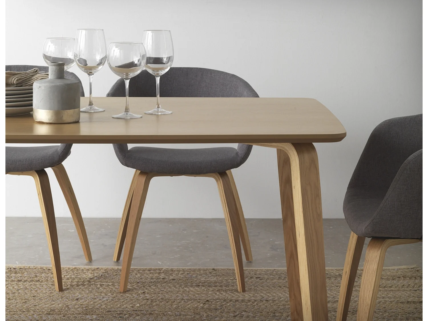 Lot de 2 fauteuils rembourrés gris