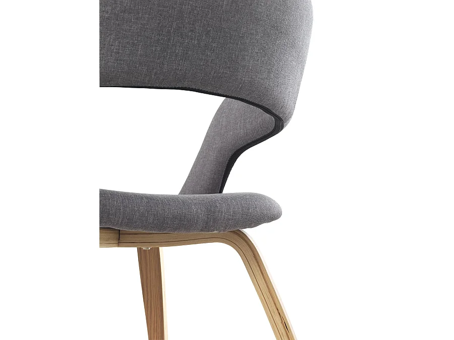 Lot de 2 fauteuils rembourrés gris