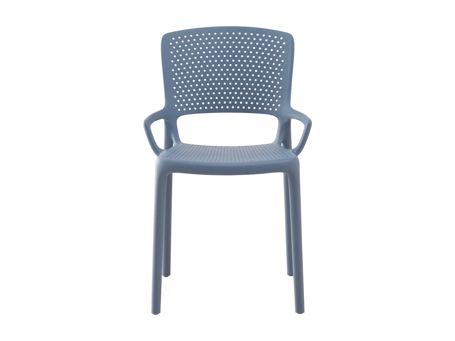 Lot de 4 chaises en PP couleur bleu ciel