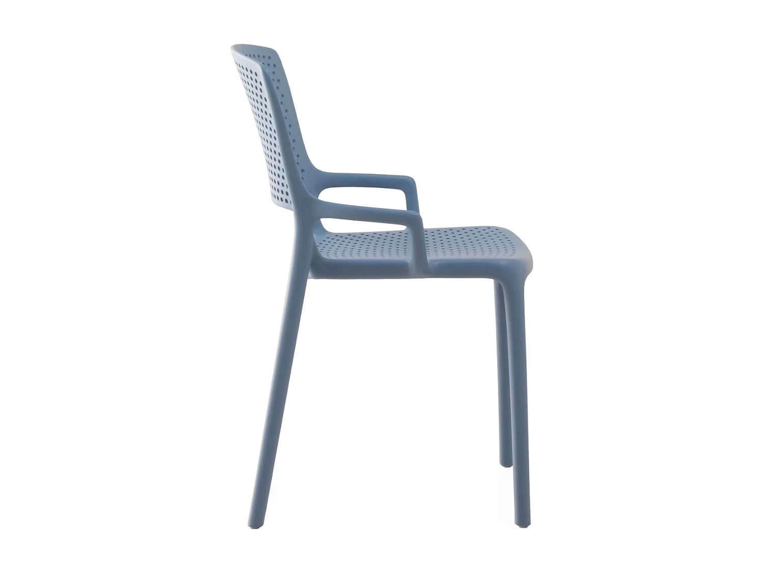 Lot de 4 chaises en PP couleur bleu ciel