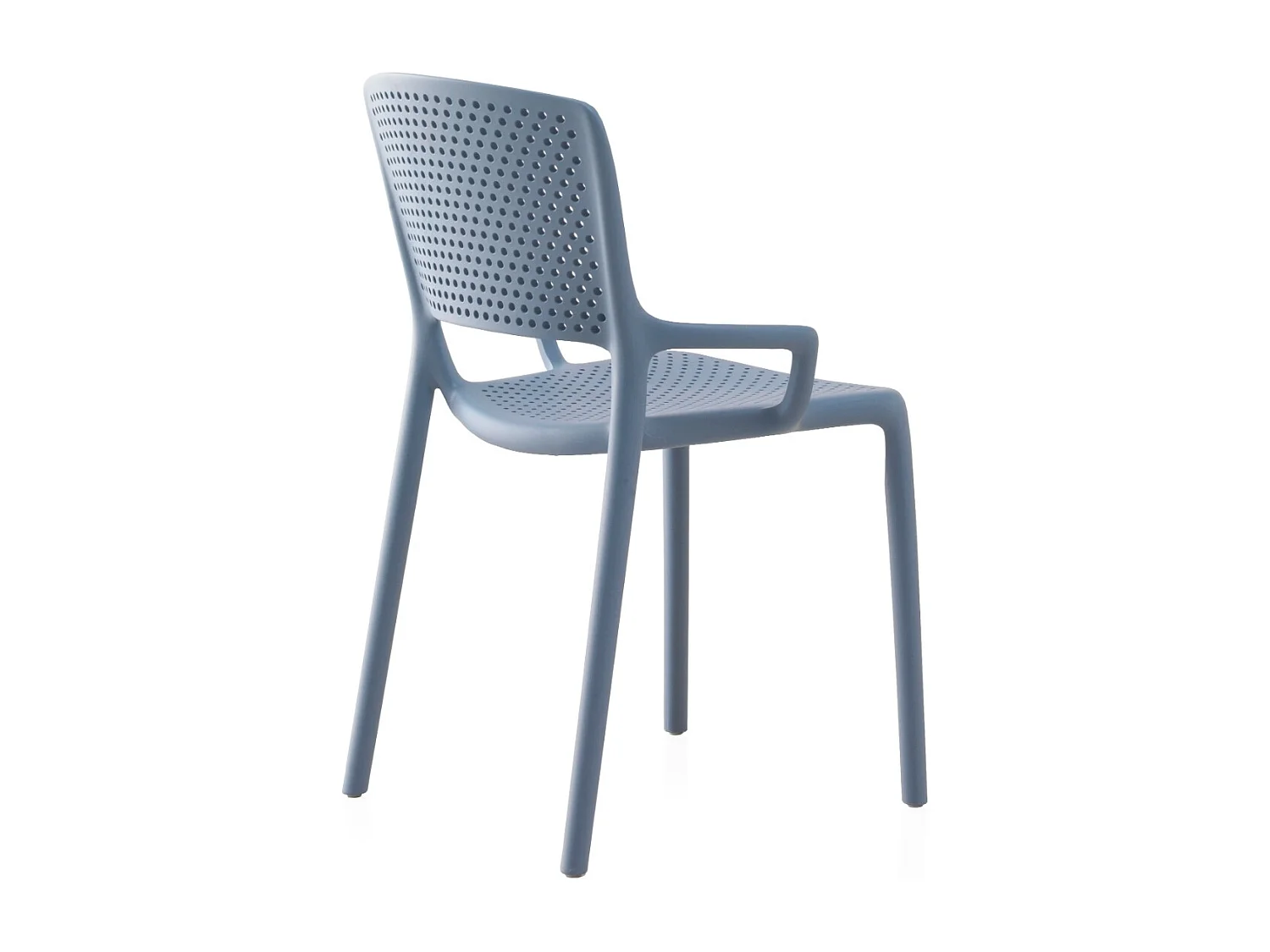 Lot de 4 chaises en PP couleur bleu ciel